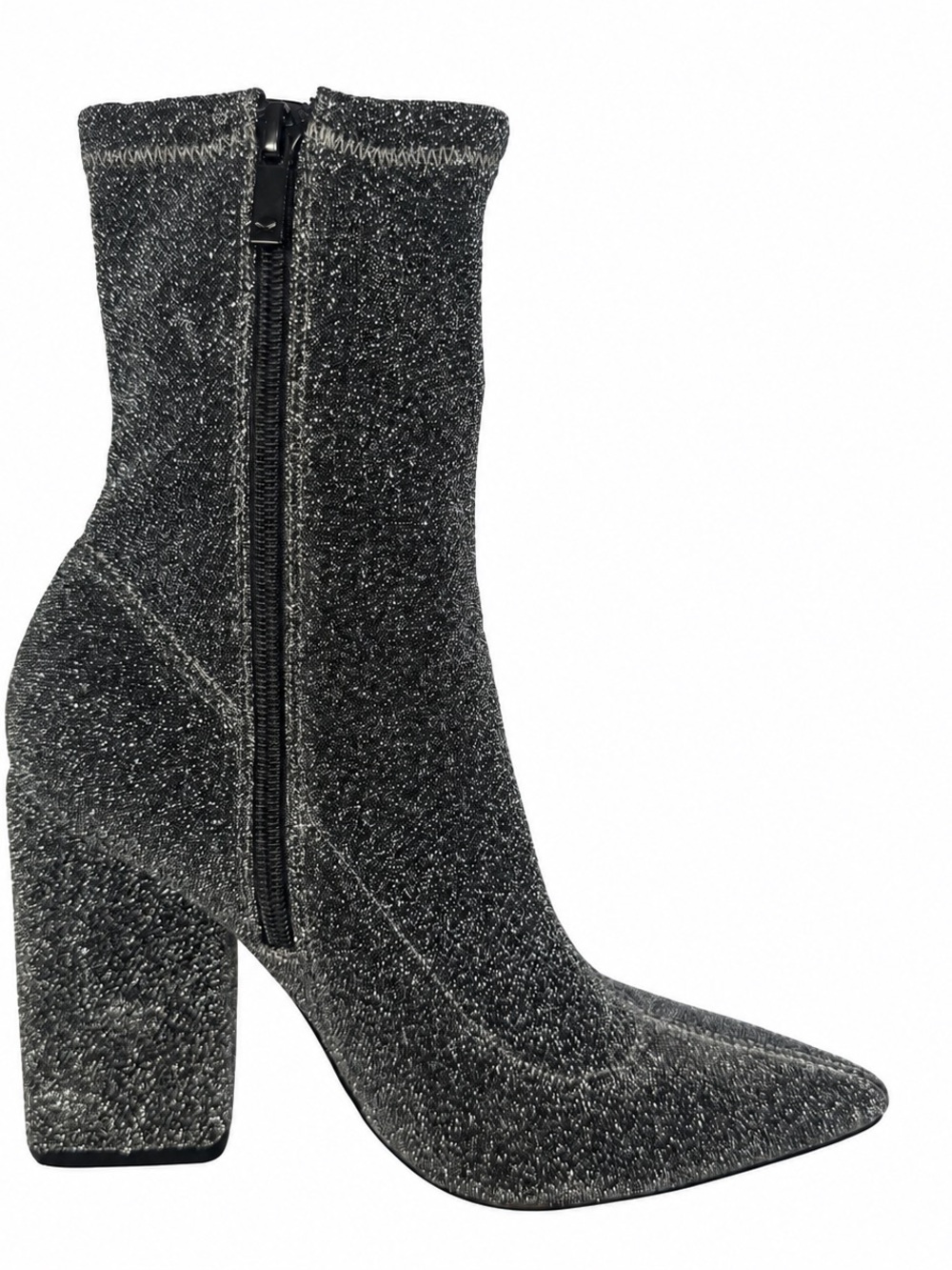 Marc Fisher Metallic Glitter Pointed Toe Ankle Boots Size 7.5